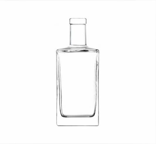 700ml Qbic Clear Glass Bottle and Wooden Top Cork