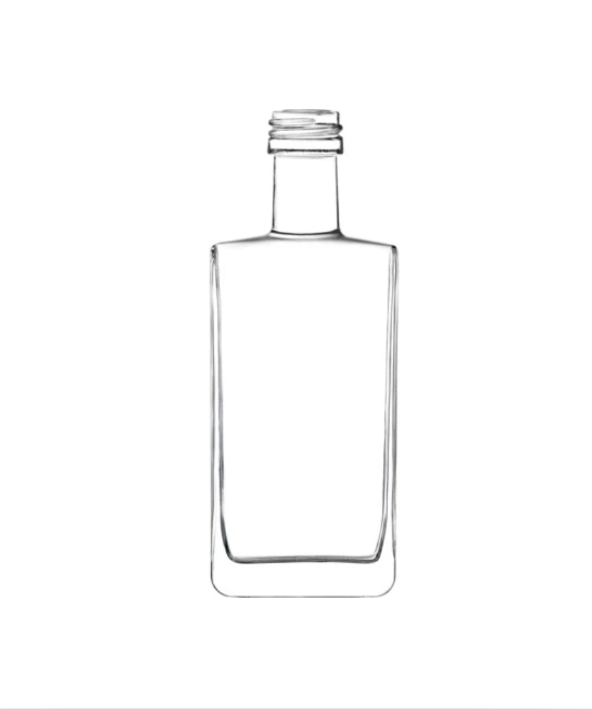 50ml Long Island Clear Glass Bottle and Gold Screw Cap