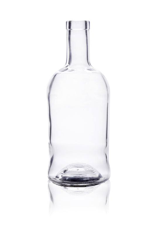 700ml Newton Clear Glass Bottle and Wooden Top Cork