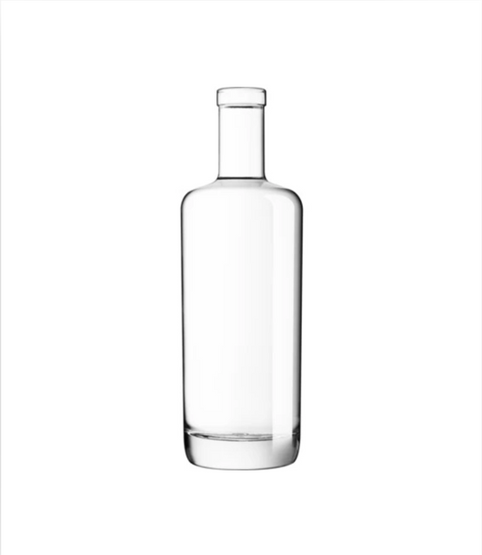 700ml Oxygen Clear Glass Bottle and Wooden Top Cork