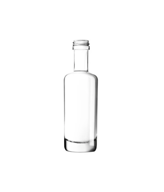 50ml Oxygen Clear Glass Bottle and Gold Screw Cap